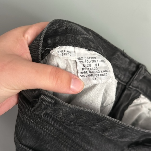 Corniche Black Jeans Size 31 Striped Side Trim Style 97-31200 Y2K Retro Look - Picture 8 of 8